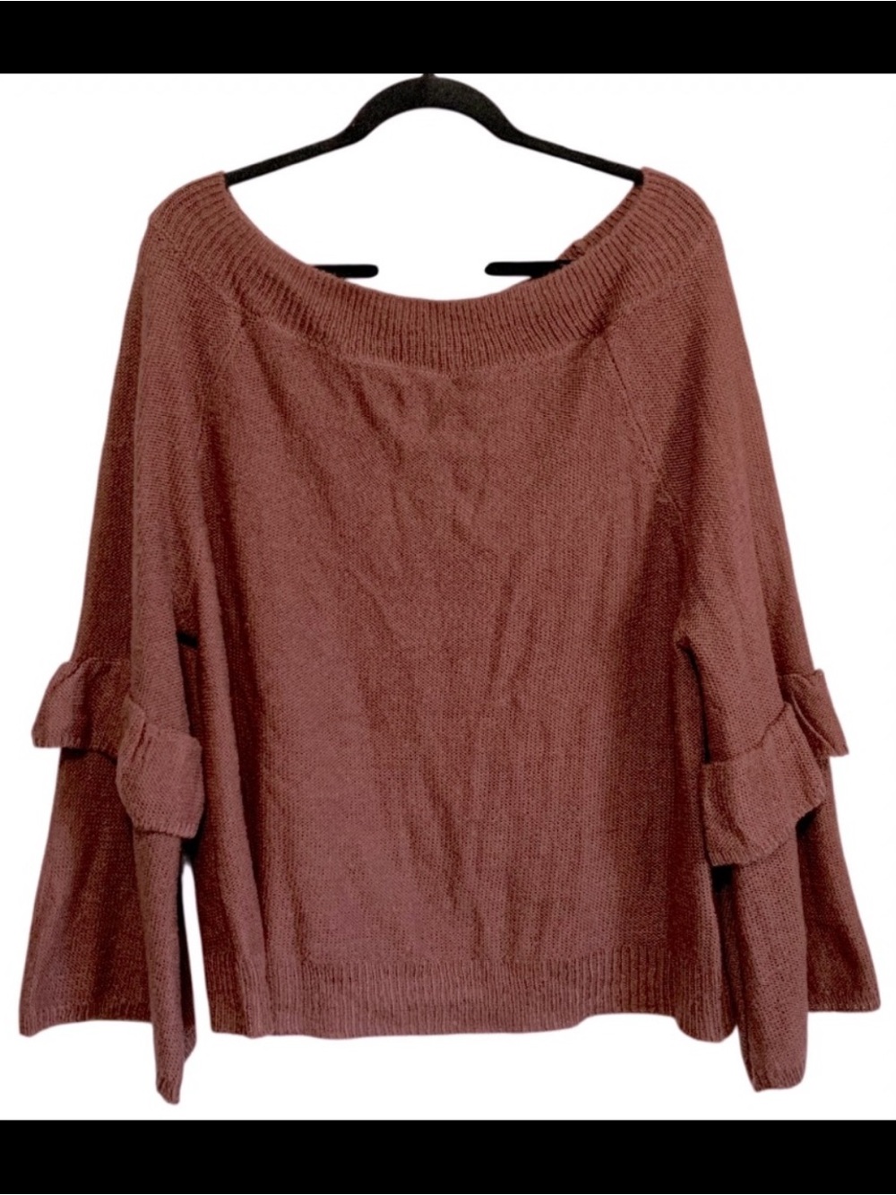 Charlotte Russe “Lovesong” Bell Sleeves Sweater